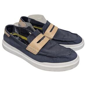 Cole Haan Grand Pro Rally Canvas Penny Loafers Preppy Indigo Blue Mens Size 11